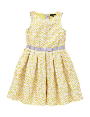 Pure Cotton Floral Girls Dress (5-14 Years) Image 2 of 4