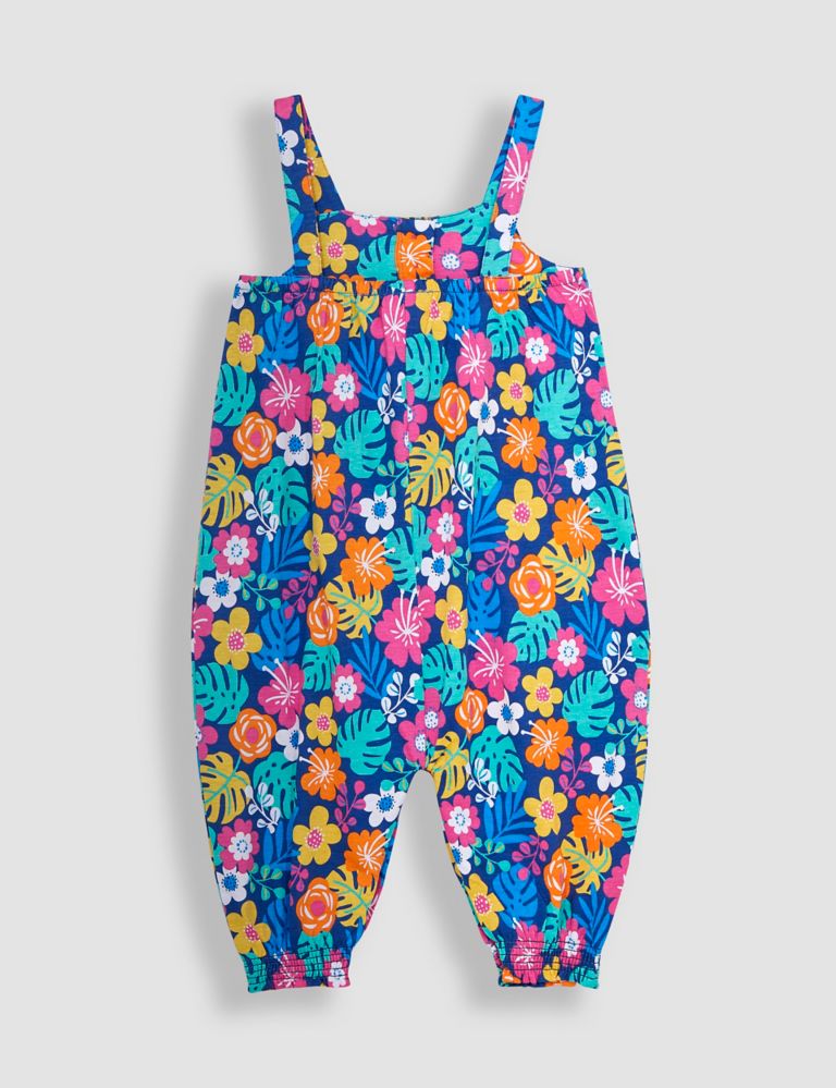 Pure Cotton Floral Jumpsuit (6 Mths-5 Yrs) 2 of 3