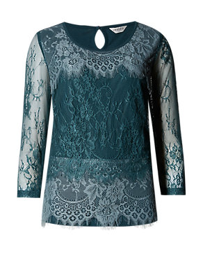 Pure Cotton Floral Lace Top Image 2 of 3
