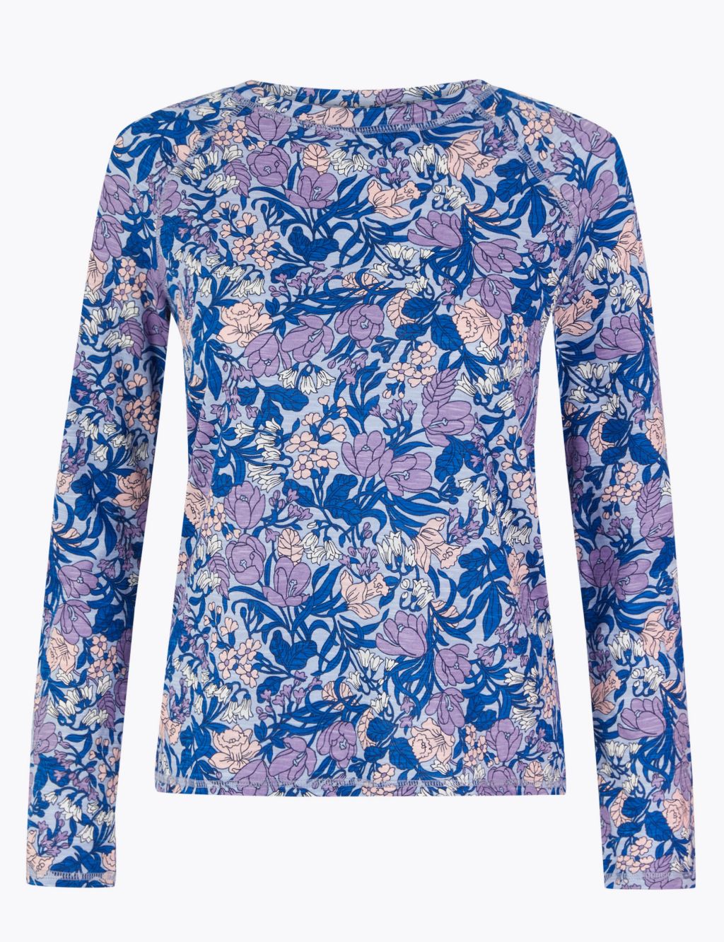 Pure Cotton Floral Long Sleeve Top 1 of 4