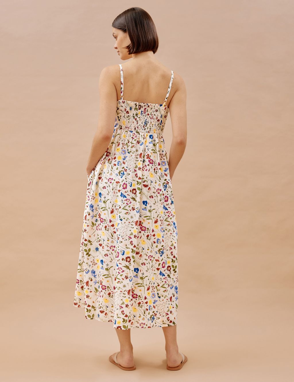 Pure Cotton Floral Midaxi Slip Dress 2 of 5