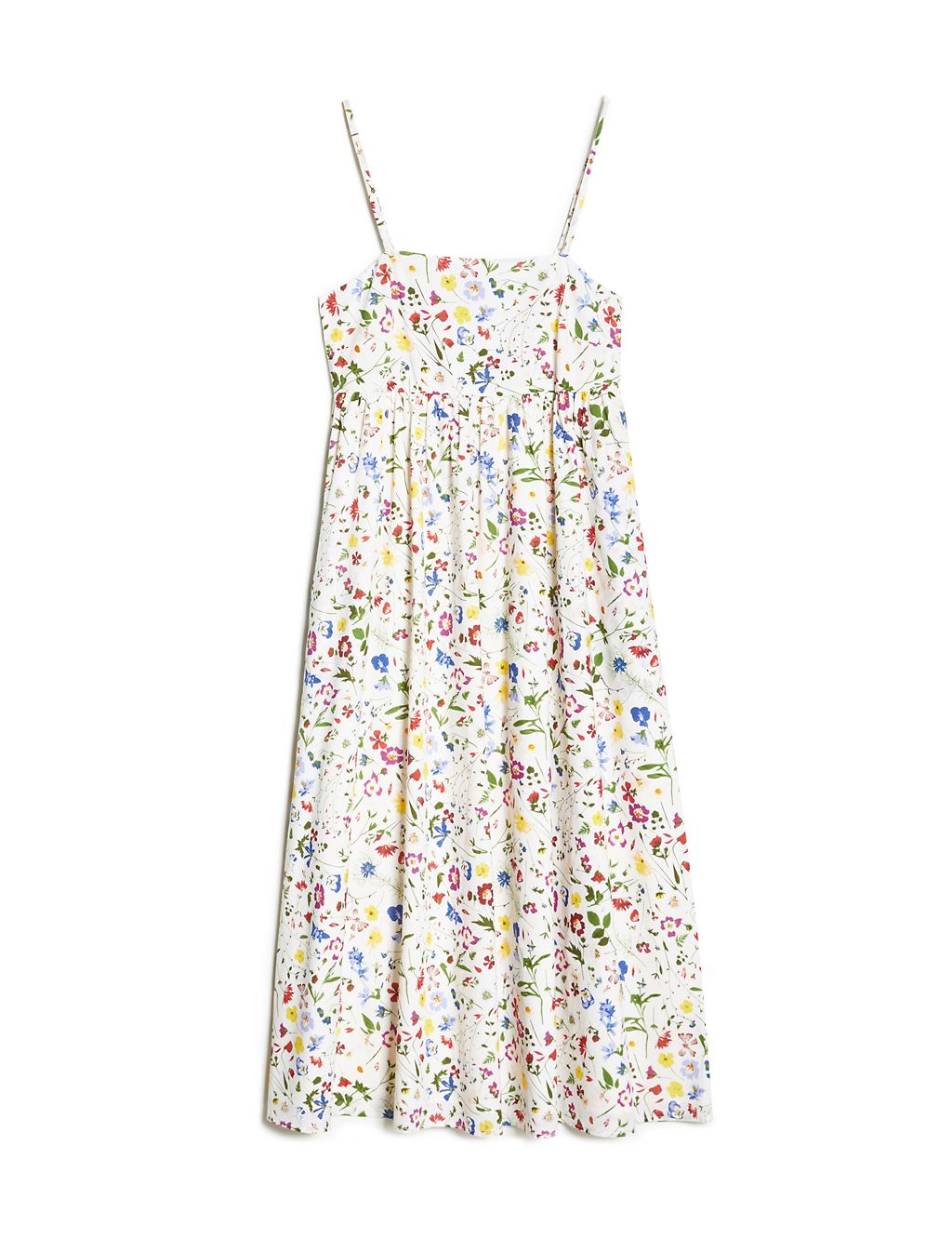 Pure Cotton Floral Midaxi Slip Dress 1 of 5