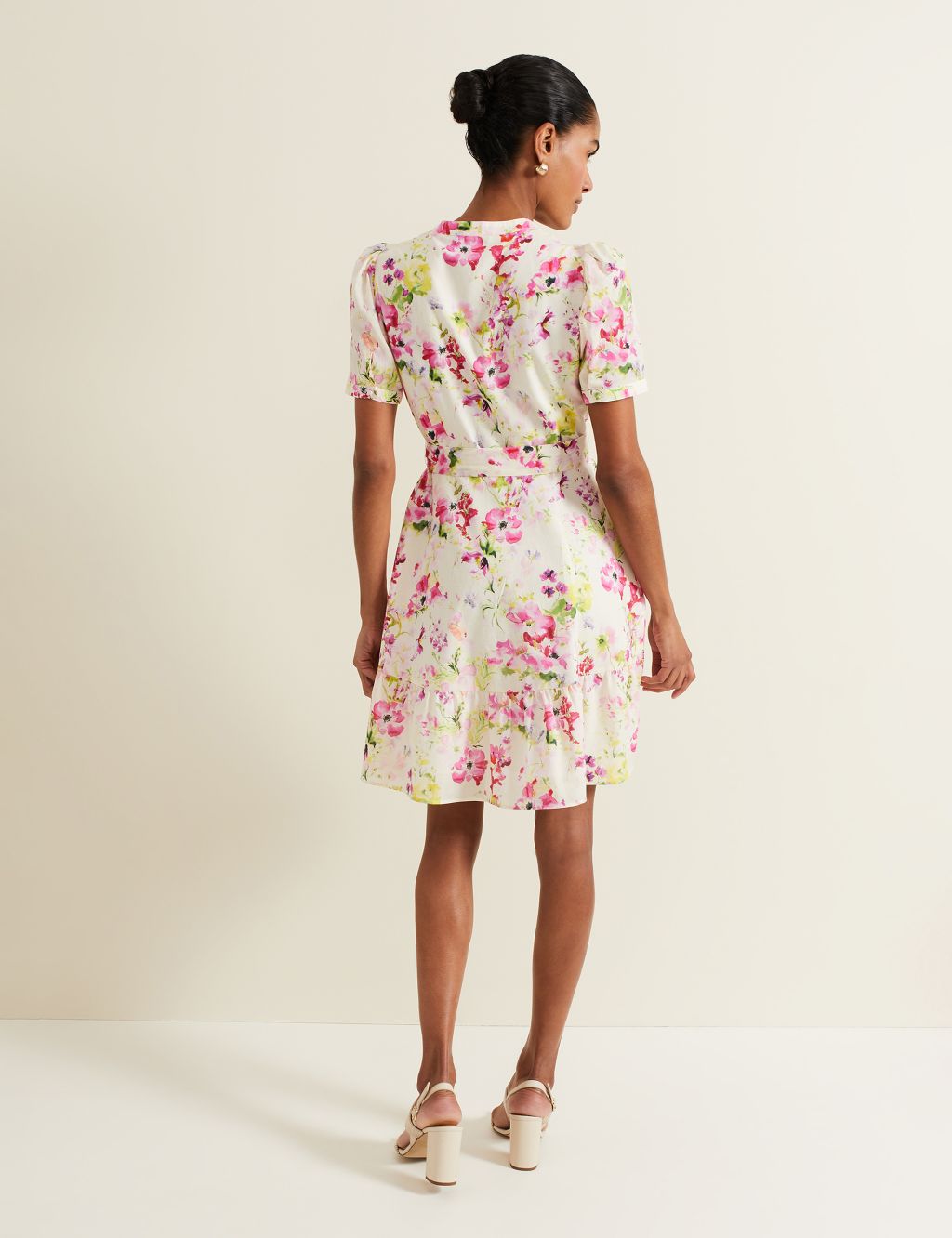 Pure Cotton Floral Notch Neck Tiered Dress 7 of 8
