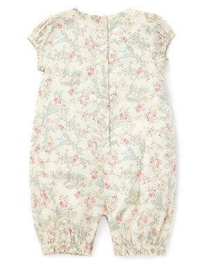 Pure Cotton Floral Onesie Image 2 of 3