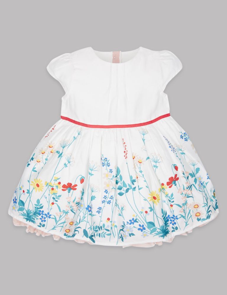 Pure Cotton Floral Print Dress 1 of 3