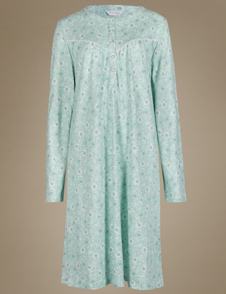 Pure Cotton Floral Print Nightdress 2 of 5