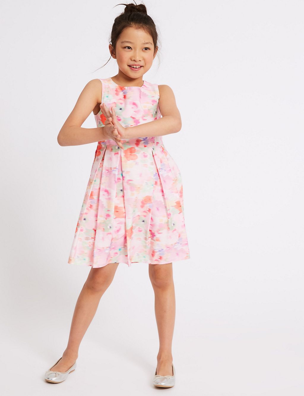 Pure Cotton Floral Print Prom Dress (3-16 Years) 3 of 3
