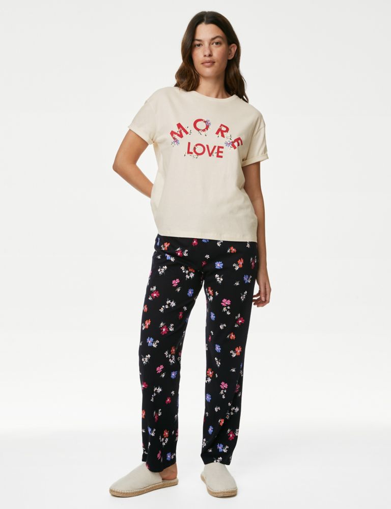 Shop Floral Print Cotton Pyjama Set Online