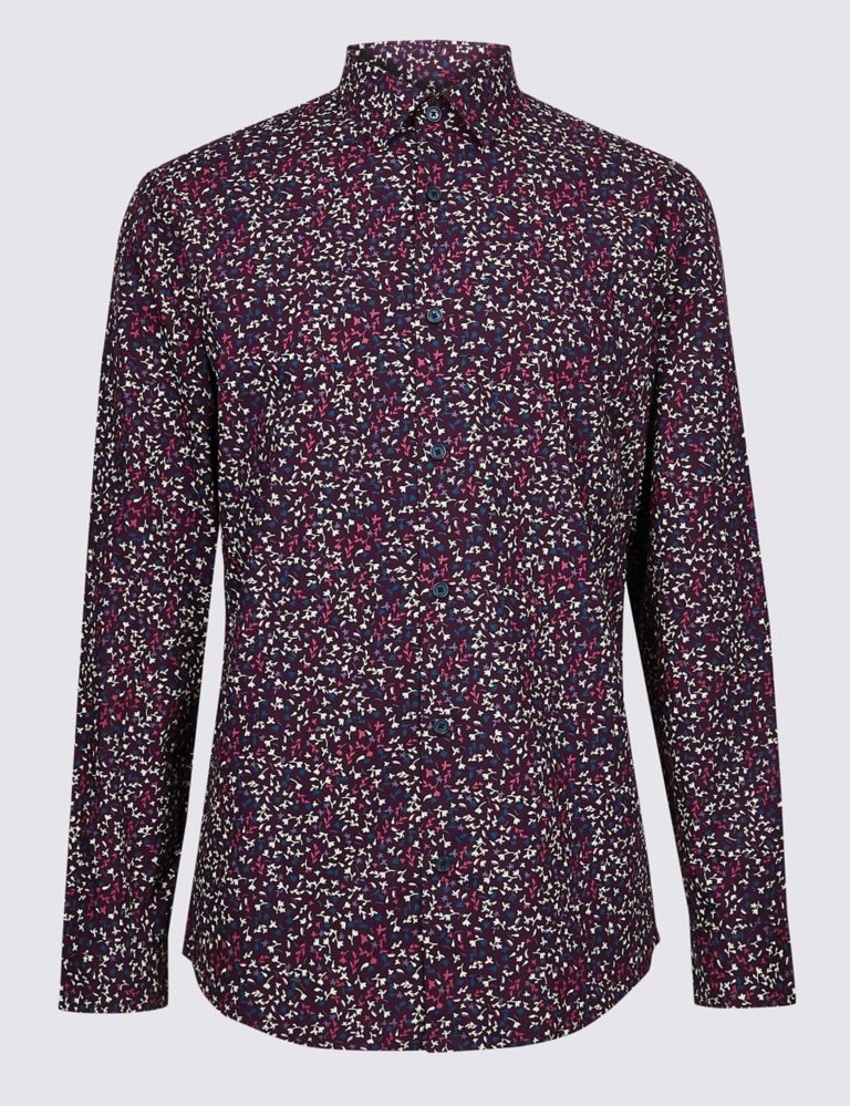 Pure Cotton Floral Print Shirt 2 of 4