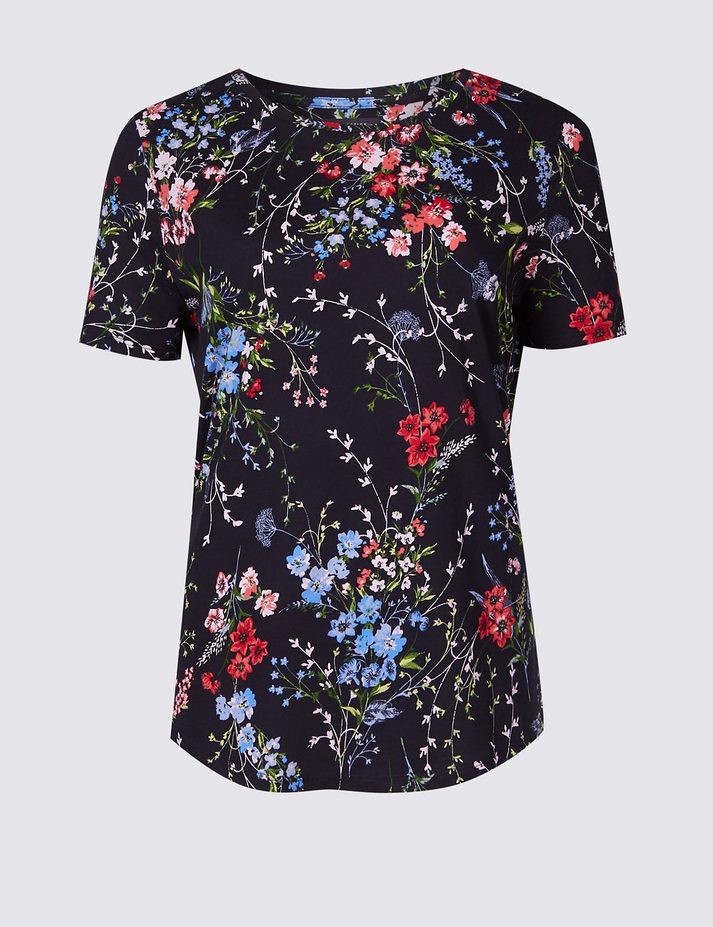 Pure Cotton Floral Print T-Shirt 1 of 5