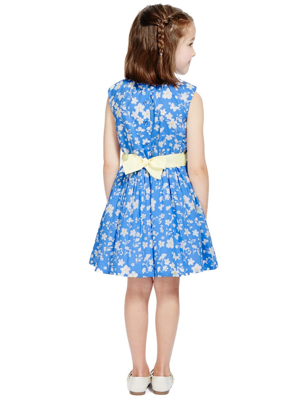 Pure Cotton Floral Prom Dress (1-7 Years) 2 of 4