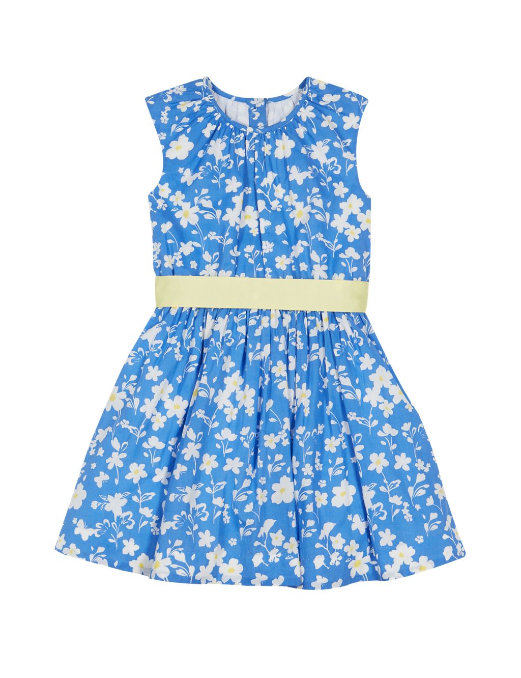 Pure Cotton Floral Prom Dress (1-7 Years) 1 of 4