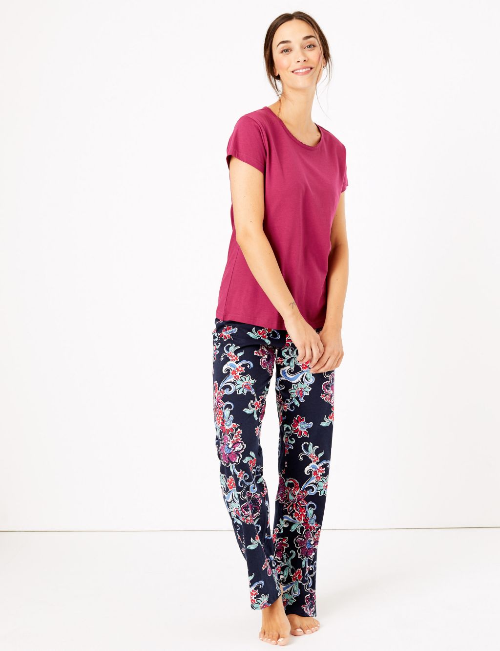 Pure Cotton Floral Pyjama Set | M&S Collection | M&S