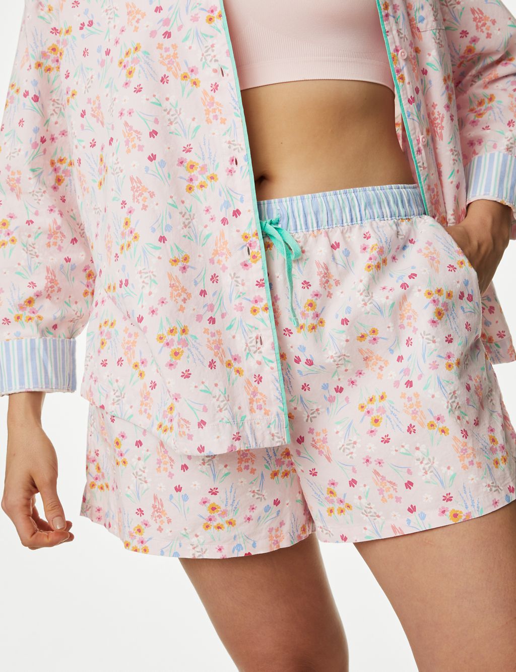 Pure Cotton Floral Pyjama Shorts 4 of 6