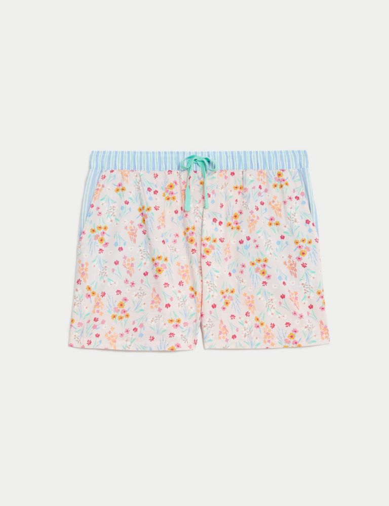 Pure Cotton Floral Pyjama Shorts 3 of 6