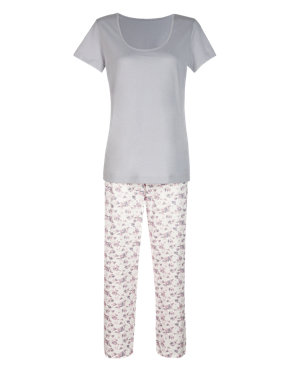 Pure Cotton Floral Pyjamas Image 2 of 5