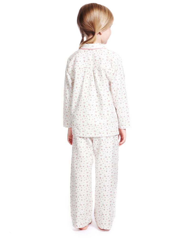 Pure Cotton Floral Pyjamas with Toy 4 of 8