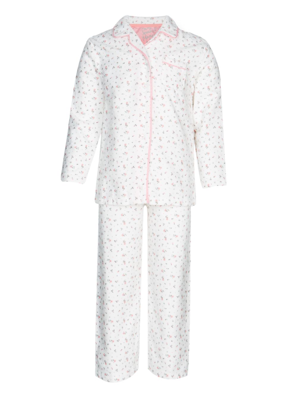 Pure Cotton Floral Pyjamas with Toy 1 of 8