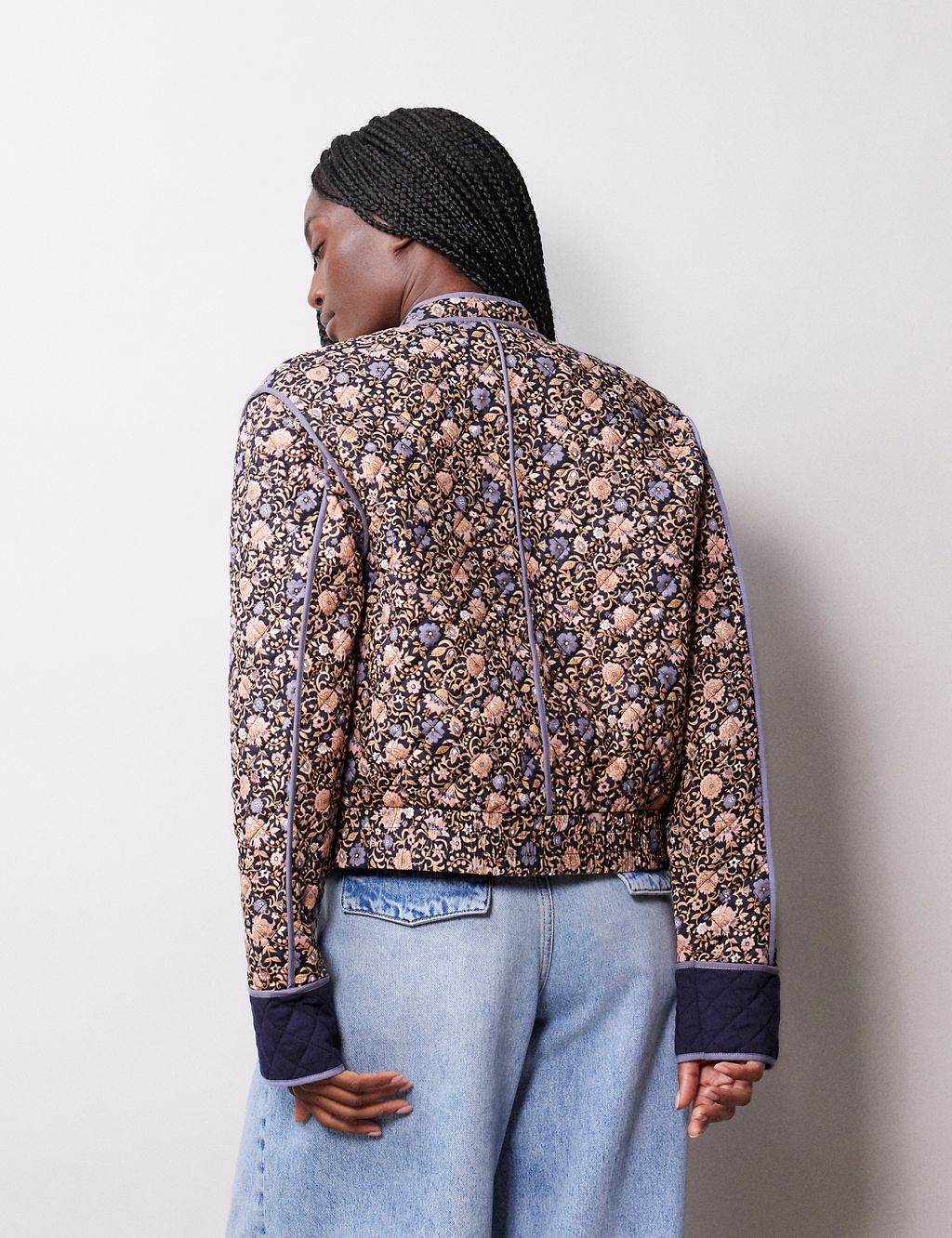 Pure Cotton Floral Quilted Short Jacket 2 of 4