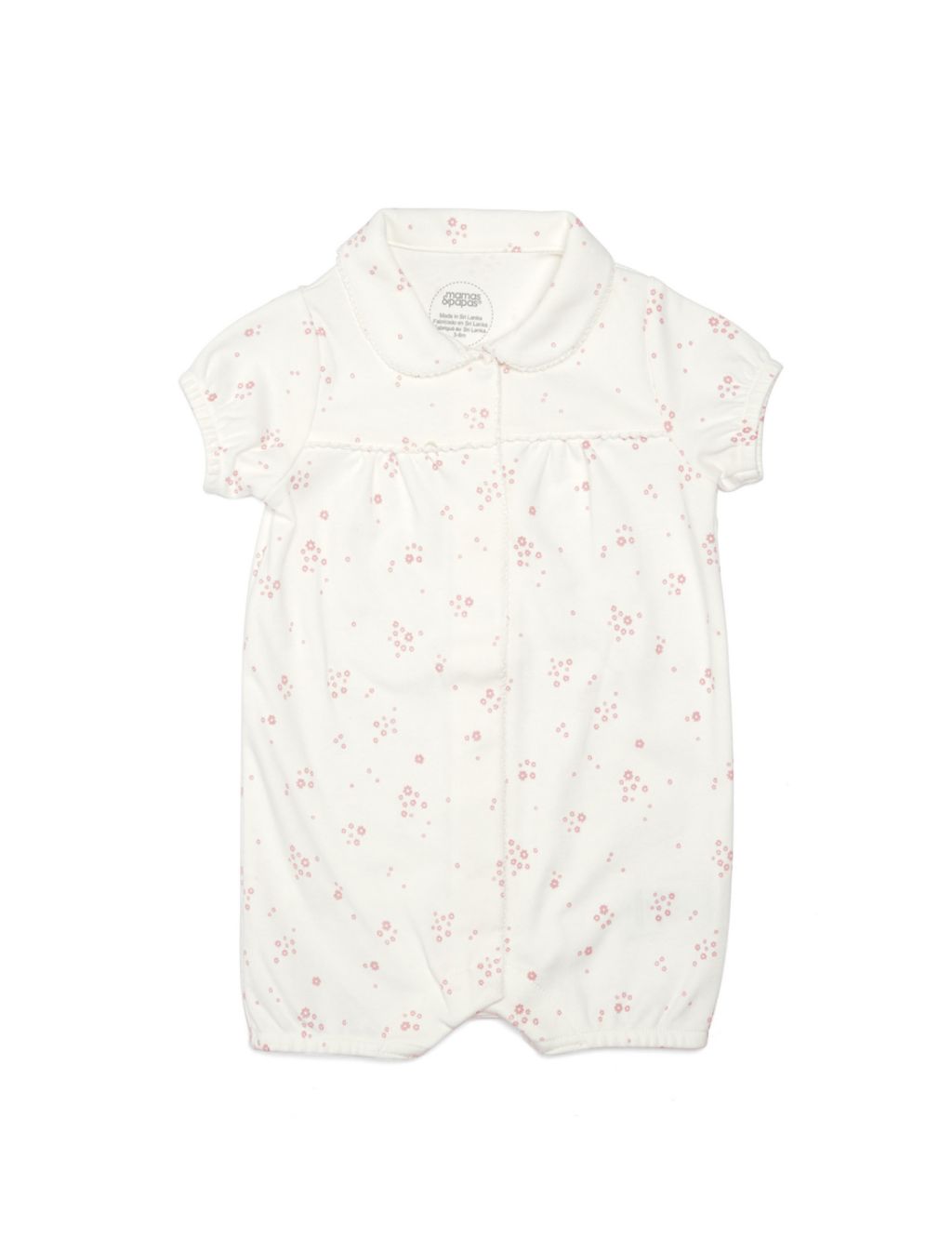 Pure Cotton Floral Romper (0-18 Mths) 1 of 1