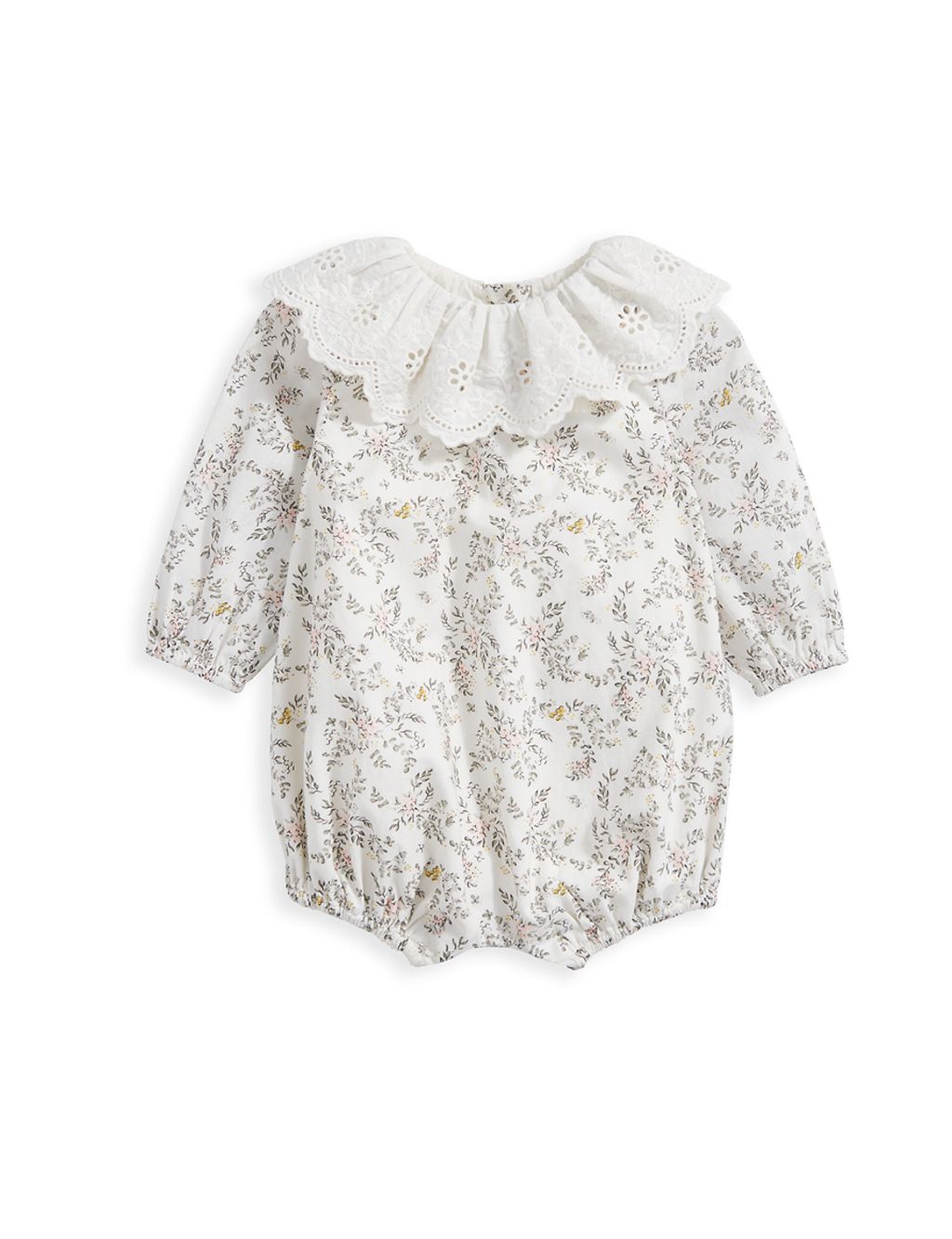 Pure Cotton Floral Romper (0-2 Yrs) 1 of 3