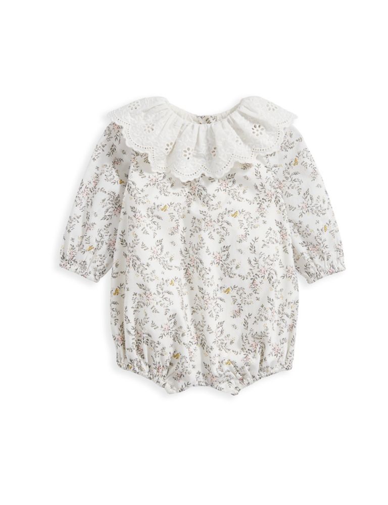 Pure Cotton Floral Romper (0-2 Yrs) 2 of 3