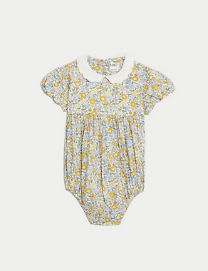 Pure Cotton Floral Romper (0-3 Yrs) Image 2 of 5