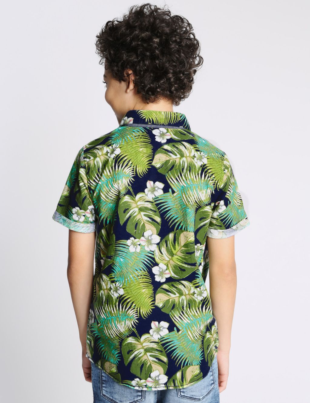 Pure Cotton Floral Shirt (5-14 Years) 2 of 4