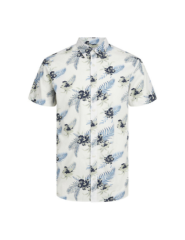 Pure Cotton Floral Shirt (8-16 Yrs) Image 1 of 1