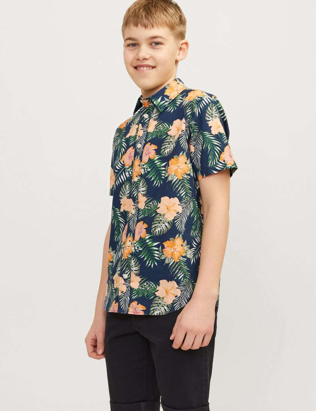 Pure Cotton Floral Shirt (8-16 Yrs) 2 of 7