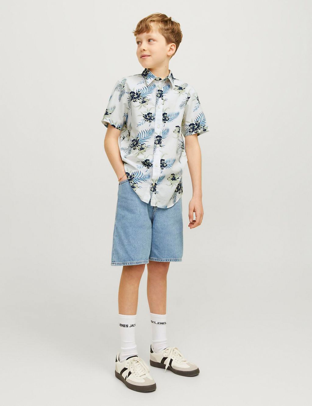 Pure Cotton Floral Shirt (8-16 Yrs) 2 of 6