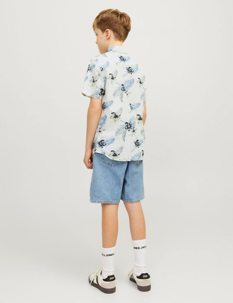 Pure Cotton Floral Shirt (8-16 Yrs) 4 of 6