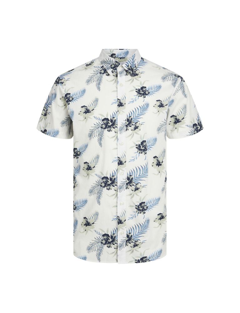 Pure Cotton Floral Shirt (8-16 Yrs) 1 of 1
