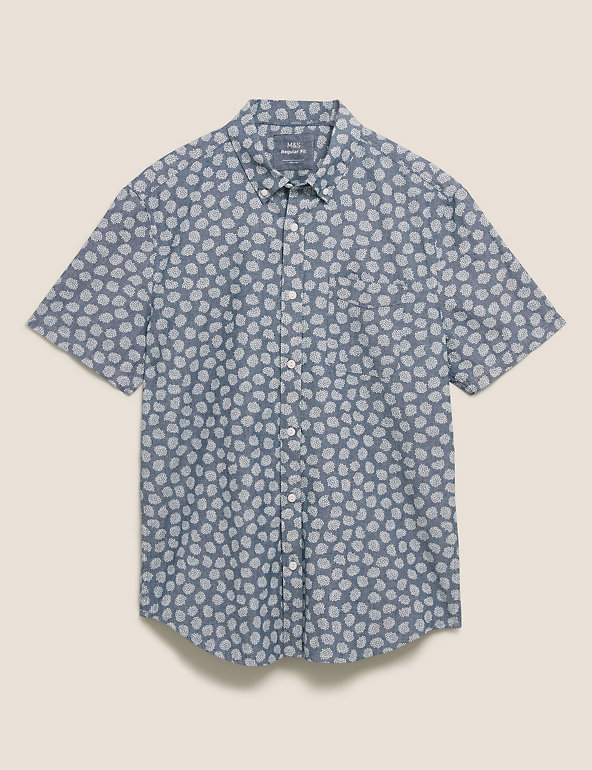 Pure Cotton Floral Shirt Image 1 of 1