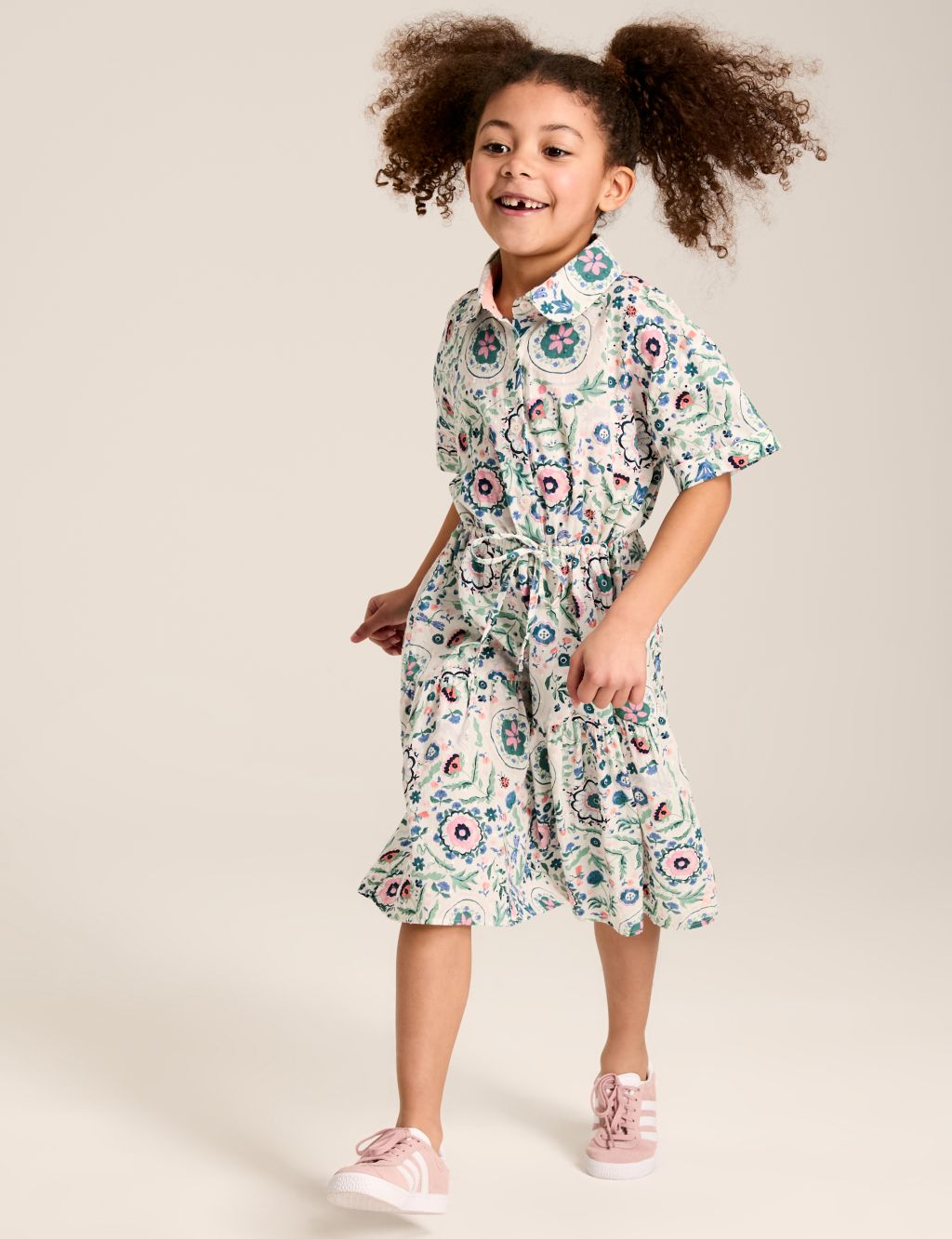 Pure Cotton Floral Shirt Dress (4-12 Yrs) 3 of 6