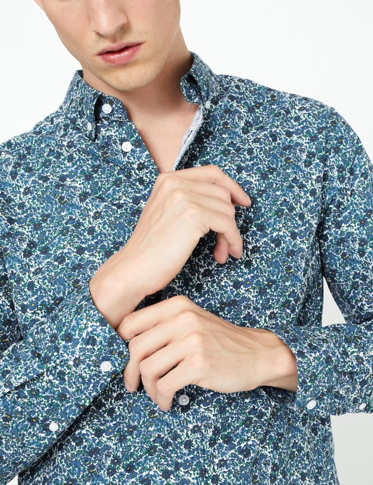 Pure Cotton Floral Shirt 5 of 5