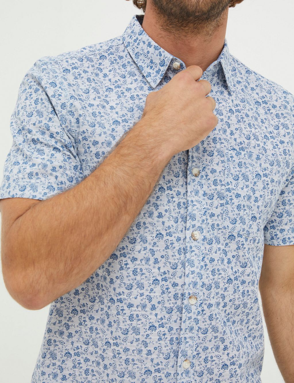 Pure Cotton Floral Shirt 4 of 5