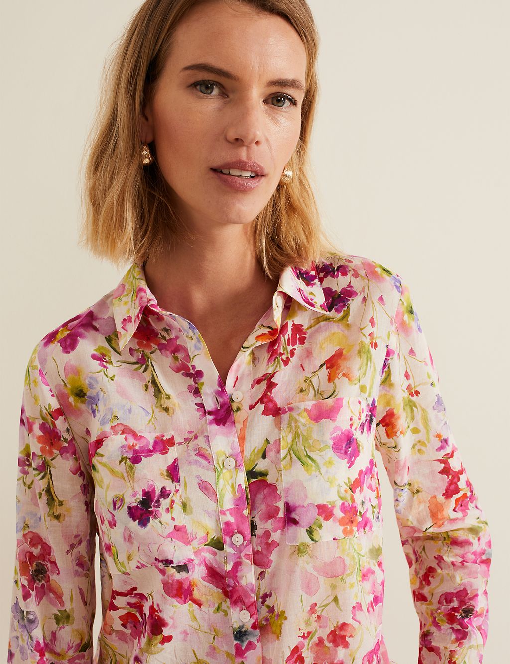 Pure Cotton Floral Shirt 8 of 8