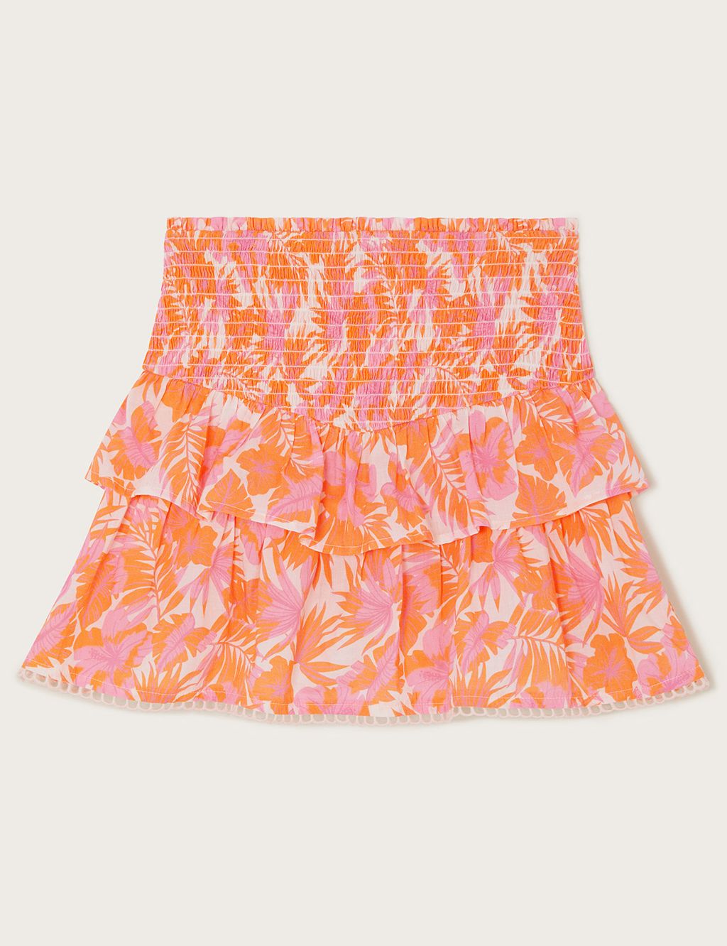 Pure Cotton Floral Skort (3-13 Yrs) 1 of 4