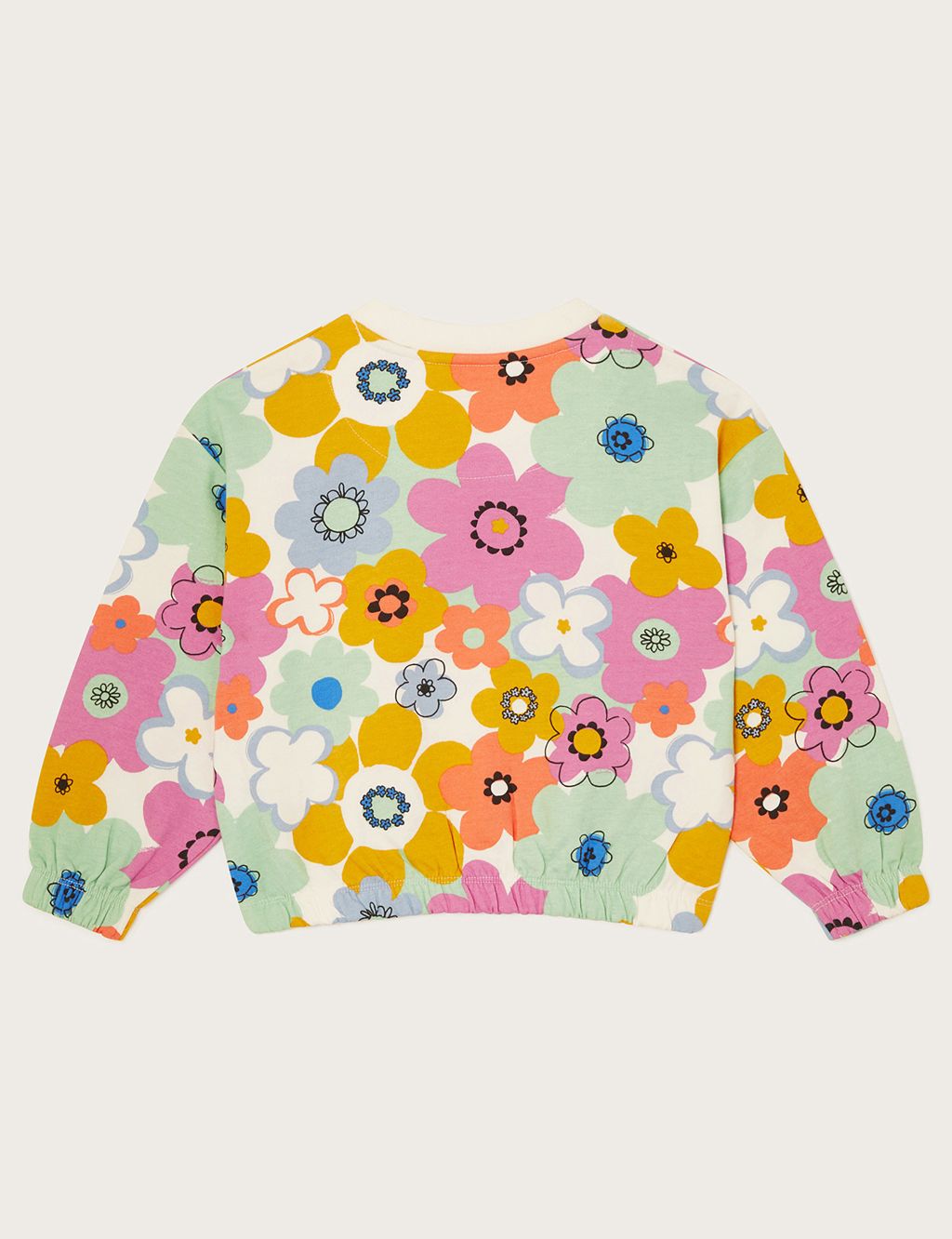 Pure Cotton Floral Sweatshirt (3-13 Yrs) 1 of 3