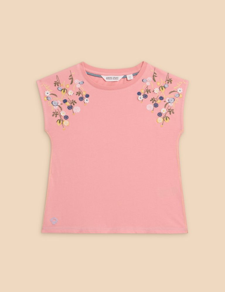 Pure Cotton Floral T-Shirt (3-10 Yrs) 1 of 2