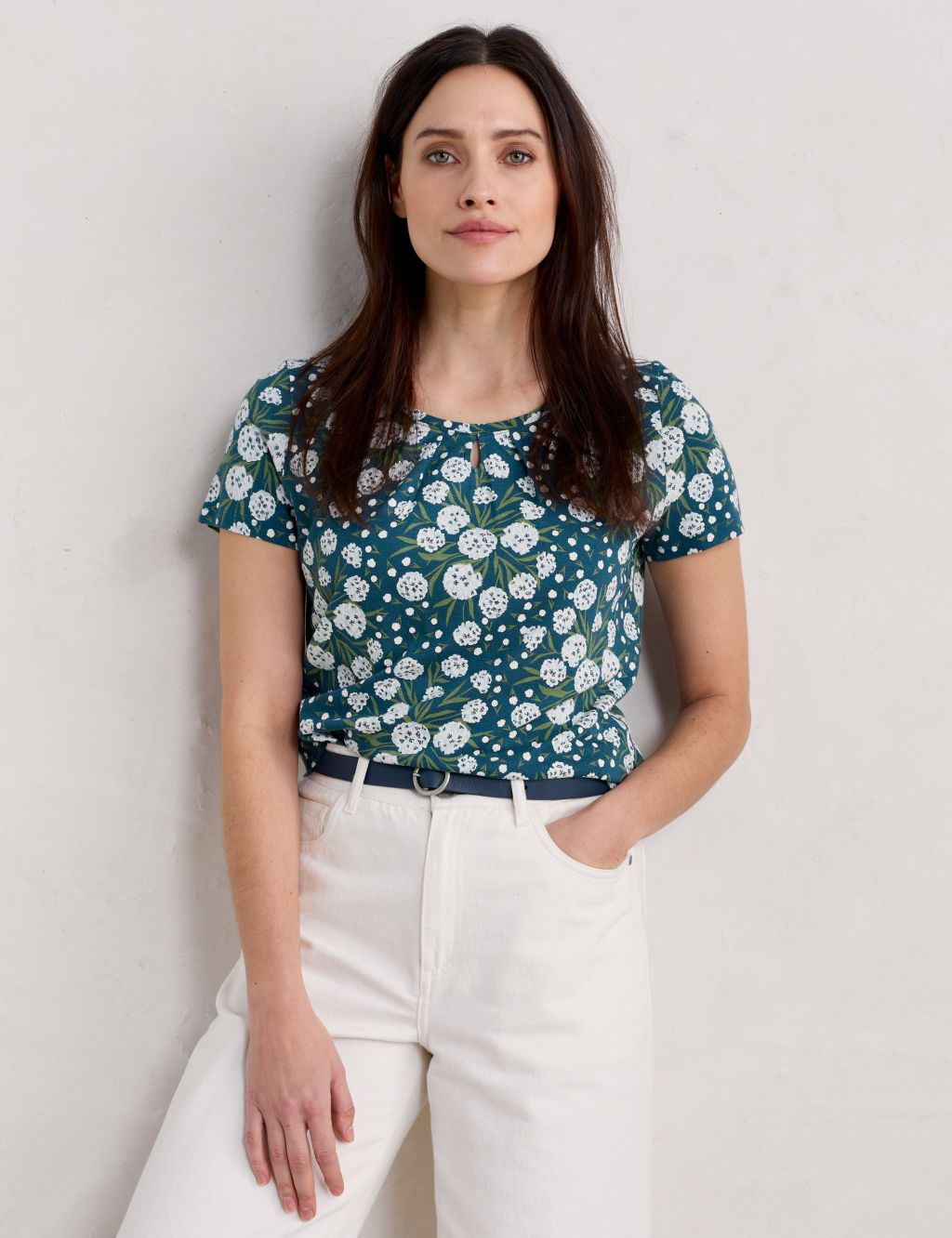 Pure Cotton Floral T-Shirt 2 of 5