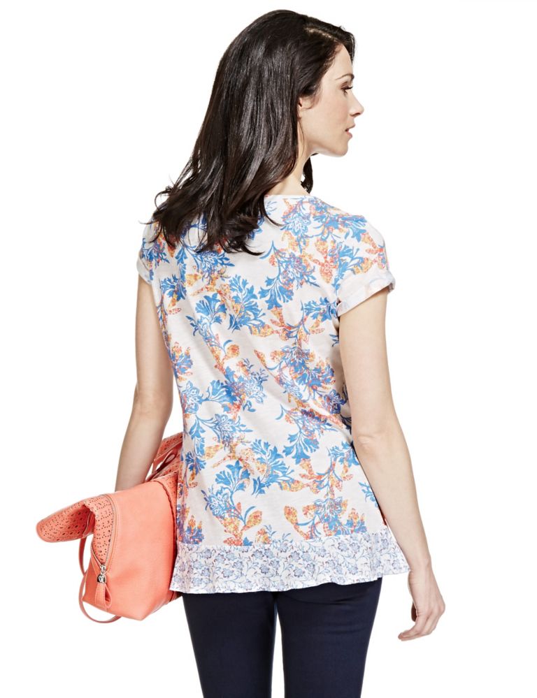 Pure Cotton Floral T-Shirt 4 of 4
