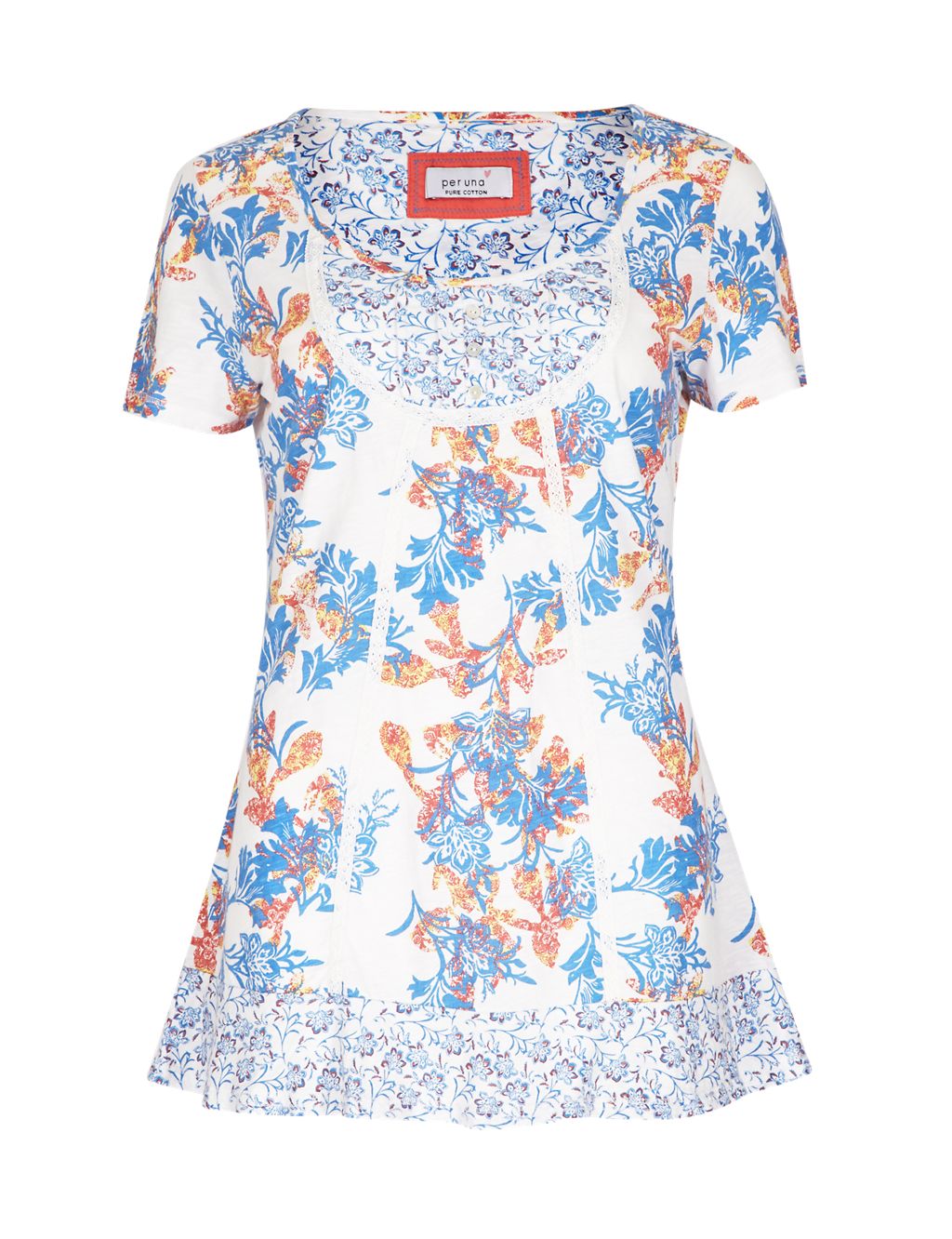 Pure Cotton Floral T-Shirt 1 of 4