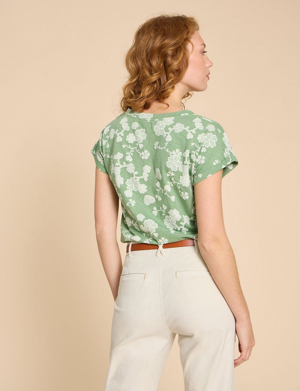 Pure Cotton Floral T-Shirt 2 of 6