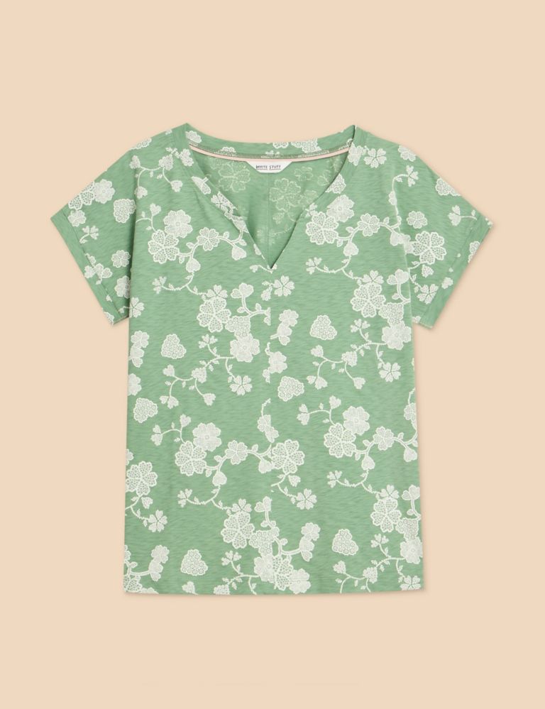 Pure Cotton Floral T-Shirt 2 of 6