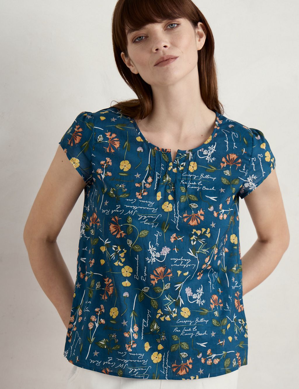 Pure Cotton Floral Top 2 of 5