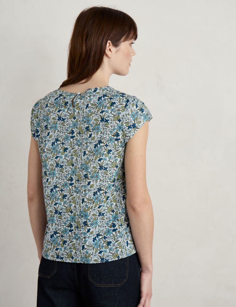 Pure Cotton Floral Top 4 of 5