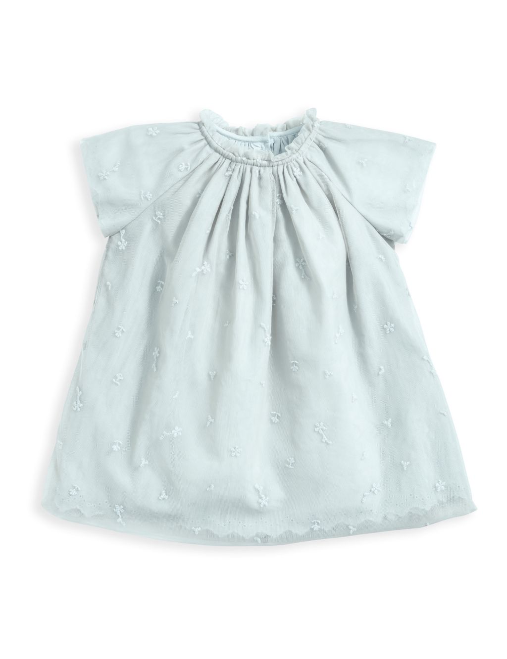 Pure Cotton Floral Tulle Dress (0-3 Yrs) 1 of 3