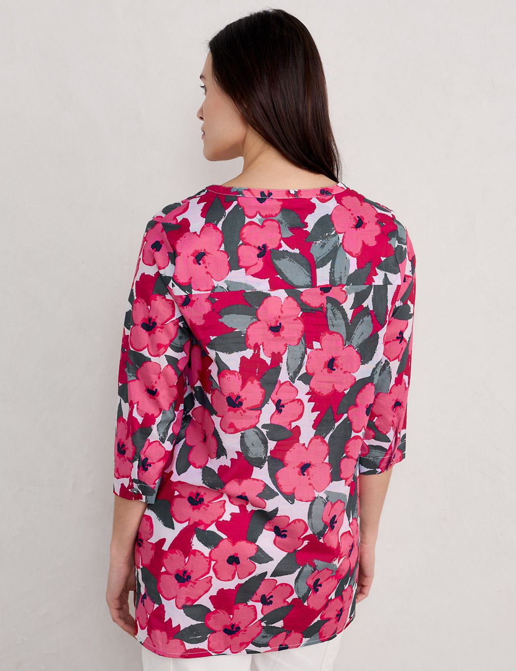 Pure Cotton Floral Tunic 2 of 4